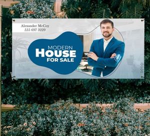 Banderoles en vinyle personnalisées, banderoles immobilières, impression couleur, publicité extérieure suspendue, banderoles en vinyle PVC - Product Image 1