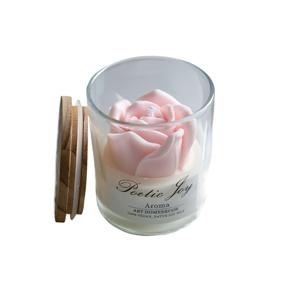 Bougie <span class=keywords><strong>parfum</strong></span>ée en verre sculptée en forme <span class=keywords><strong>de</strong></span> <span class=keywords><strong>rose</strong></span>, en cire <span class=keywords><strong>de</strong></span> soja naturelle végane, romantique et exquise, pour un cadeau <span class=keywords><strong>de</strong></span> la Saint-Valentin, décoration <span class=keywords><strong>de</strong></span> table à la maison - Product Image 5