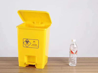 Poubelle en plastique sanitaire d'hôpital 15L meilleure vente poubelle à pédale de haute durabilité