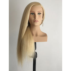 Prix d'Usine Tête de Mannequin d'Apprentissage Visage Européen 24 Pouces 180g 100% Cheveux Humains avec Épaule pour Coiffeur - Product Image 4