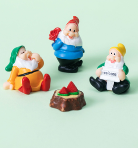 หุ่นเห็ดสีสันสดใสรูปปั้นคนตัวเล็กสำหรับตกแต่งสวนต้นแคระขนาดเล็ก - Product Image 3