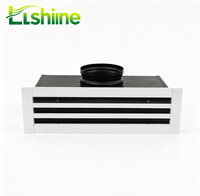 Diffuseurs linéaires Lishine modernes en plastique ABS et aluminium avec boîtier pour systèmes CVC d'entrepôt - Durables et réglables