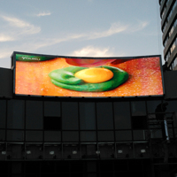 Écran LED d'extérieur à installation fixe, haute luminosité, étanche IP65, montage mural, pour façade de bâtiment, publicité extérieure