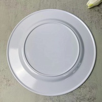 Assiette à dîner en mélamine blanche de 8 pouces, sans BPA, incassable, passe au lave-vaisselle, qualité alimentaire, vaisselle commerciale pour la restauration
