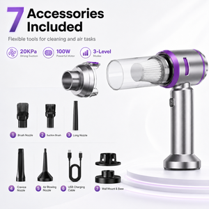4-in-1 Handheld Cordless <b>Vacuum</b> Cleaner Air Duster Blower Inflator Deflator 20kPa Brushless 100W for Car Keyboard Home OEM ODM - Product Image 2