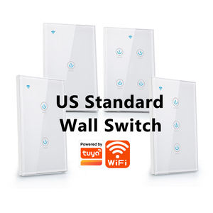 สวิตช์ติดผนังมาตรฐานอเมริกา TY-SW-US 2.4g WiFi 1/2/3/4 ช่อง สวิตช์สัมผัสอัจฉริยะ Tuya Smart Home ระบบอัตโนมัติ Smart Life - Product Image 1