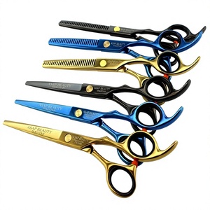 ASAP BEAUTY - Ensemble professionnel de ciseaux de coiffure en acier inoxydable 440C, ciseaux à effiler, outils de salon et de barbier, revêtement coloré - Product Image 1