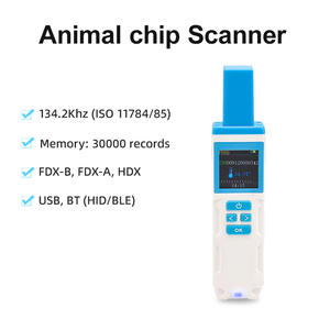 동물 칩 스캐너 134.2Khz HDX FDX-B FDX-A 고양이 개용 온도 측정 기능이 있는 애완동물 <span class=keywords><strong>RFID</strong></span> 리더기 - Product Image 2