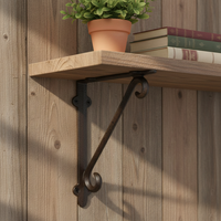 Support d'étagère en fonte forgé à la main de forgeron antique crochet conception Simple pour cuisine salle de bain quincaillerie domestique de vente chaude