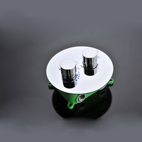 Mitigeur de douche thermostatique à 2 leviers et 3 voies pour installation encastrée, avec inverseur rond, HM-K02-YM-HW