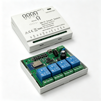Module Wifi Tuya 433MHZ 4 canaux, module de commutation de porte de garage Wifi 2.4G, module de relais, interrupteur sans fil AC 85-265V