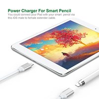 Adaptateur de charge vidéo/données/alimentation haute vitesse mâle/femelle BOFA, câble d'extension IOS Lighting en TPE blanc et aluminium argenté, 3,3 pieds