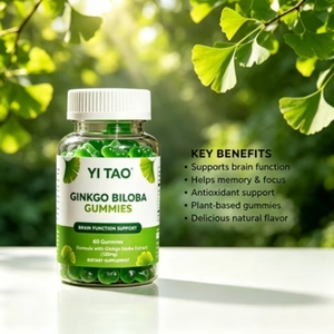 Gomitas de Ginkgo Biloba - Apoyo para la Función Cerebral, Memoria y Concentración, 60 Gomitas Veganas - Product Image 2