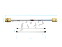 Bâton de feu professionnel Yiqu FD70 avec noyau en aluminium et mèches en Kevlar, bâtons durables pour la jonglerie avec le feu et les arts du spectacle