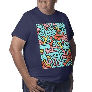 เสื้อยืดผู้ชายไซส์พิเศษผ้าฝ้าย100% สไตล์สตรีทแวร์พิมพ์ลายการ์ตูนผ้าสแปนเด็กซ์ - Product Image 2