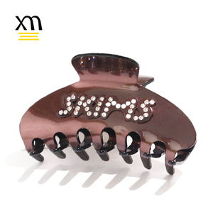 Pinzas para el Cabello de Marca Privada Xinmei, Pinzas Personalizadas con Logotipo, Pinzas para el Cabello con Pedrería Brillante y Logotipo Personalizado para Mujer - Product Image 1