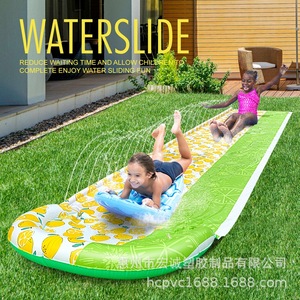 Tapis de glisse aquatique gonflable 480x86cm en PVC pour enfants, jeux d'été en plein air - Product Image 2