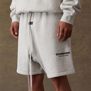 Pantaloncini da Uomo di Alta Qualità con Lettere Floccate, Stile Hip Hop, Marca di Lusso Personalizzata, <span class=keywords><strong>Shorts</strong></span> Ess per Uomo - Product Image 6