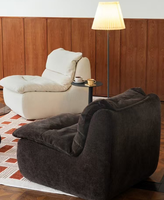 Canapé paresseux modulable en forme de pouf pour salon, emballé sous vide, sans accoudoirs, compressé sous film à bulles, personnalisable