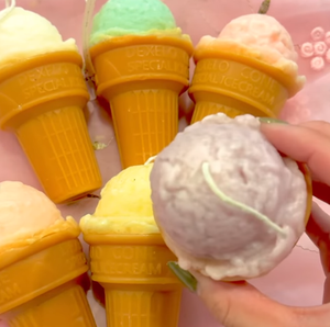 Photophore vente en gros aromatique bricolage alimentaire contenants faits à la main fleur de verre Premium parfumée réaliste Dessert bougie - Product Image 3