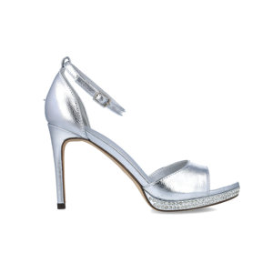 Alla moda Open Toe argento sandali tacco 25157 modello per matrimonio all'aperto elegante in PVC suola in pelliccia materiale superiore Sexy retro in plastica - Product Image 1