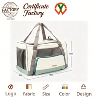 Sac de transport pour animaux de compagnie OEM ODM, logo personnalisable, couleur et tissu au choix, pliable, respirant, sac de transport pour animaux de compagnie pour les voyages en avion