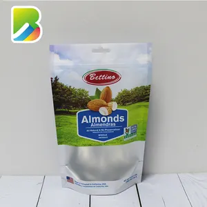 Newest Original For Wholesales Stand Up Pouch Cashew Nut/Toasted Almond Packaging Bags With Zipper