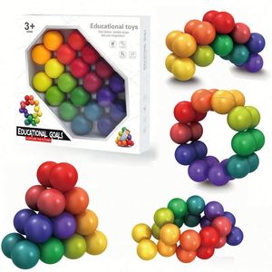 2023 New Fidget Colorful Board Games Free Rotation Variable Shape Educational <b>Puzzle</b> Ball Stress Relief Toys - Product Image 1