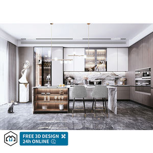 Armoire de cuisine moderne en résine stratifiée imperméable personnalisée par George Group pour <span class=keywords><strong>hôtel</strong></span> - Product Image 1