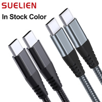 Kabel USB C ke USB C 60W Pd OEM Merek Anda, Kabel Pengisi Daya Usb c 1M 2M 3M Tembaga Murni 3A Pengisian Cepat Kabel Data untuk Ponsel