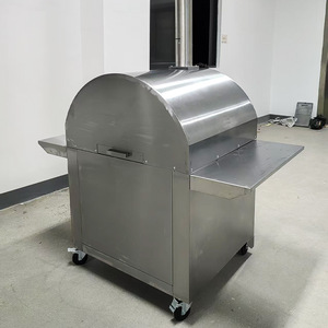 Four à <span class=keywords><strong>pizza</strong></span> italien portable et pliable en acier inoxydable pour cour extérieure, gril à charbon et bois, four à viande braisée et rôtie - Product Image 3