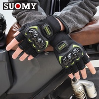 SUOMY Date Demi Doigt Moto Gants D'été Vélo Gants De Cyclisme Dur Shell De Protection Dirt Vélo Équitation Gant Sans Doigts
