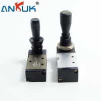 ANRUK 4V220-06 Vanne Solénoïde 5 Voies DC12V 1/4 BSP 5 Ports 3 Positions avec Indicateur LED pour l'Automatisation Industrielle