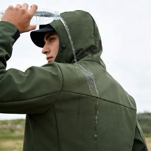 QUICKSHOW <span class=keywords><strong>Softshell</strong></span>-Jacke mit Fleece-Futter und Kapuze S-5XL Rip-Stop Aktivbekleidung Wasserdichter Reißverschluss Wander-Windbreaker Outdoor-Jacken - Product Image 2