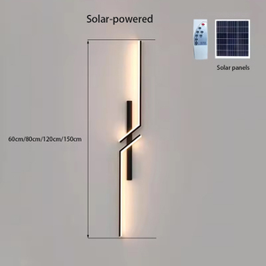 Applique Murale Solaire Linéaire Moderne IP65 Étanche en Aluminium pour Jardin et Aménagement Paysager, Bande LED 80cm-150cm - Product Image 5