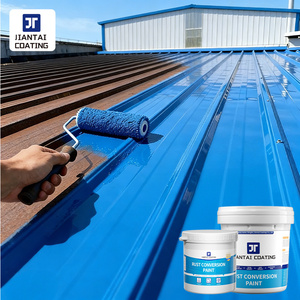 Peinture métallique extérieure, peinture de conversion de la rouille du fer, revêtements écologiques à base d'eau, peinture de rénovation pour tuiles en acier coloré - Product Image 1