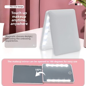 Espejo de Maquillaje LED Portátil Plegable, Tres Colores Ajustables, Espejo de Viaje de Bolsillo, Espejo de Vanidad Recargable, Regalo <span class=keywords><strong>para</strong></span> Mujer - Product Image 5