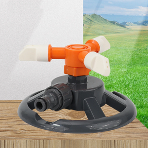 Rociadores de agua de césped de jardín de plástico giratorios automáticos de 3 vías de 360 grados con soporte de base - Product Image 5