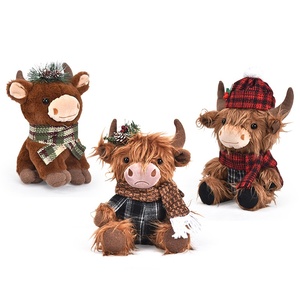 Internet Celebrity Highland Cow Plush Doll Creative Christmas Decorations Ornament Vintage Christmas Decorations - Product Image 5