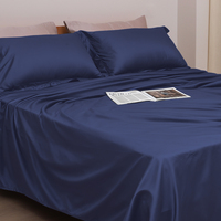 Parure de lit 3 pièces HFW 100 % coton 300 fils, motif végétal moderne, drap-housse inclus, personnalisable OEM, vente en gros, écologique