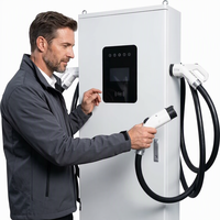 Station de recharge DC 120 kW, norme nationale, sortie 0-250 A, AC 380 V, chargeur au sol pour voitures, camions lourds, usage commercial