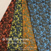 Tissu en velours côtelé 21-Wale à motif jungle finement grainé style peinture à l'huile, anti-plis, chaud et doux pour vêtements féminins et abayas