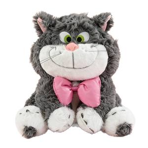Peluche de Gato <span class=keywords><strong>Lucifer</strong></span> con Lazo y Logotipo Personalizado, Muñeco de Peluche de Gato Figaro, Juguete de Peluche, Almohada Suave, Regalo al por Mayor - Product Image 1