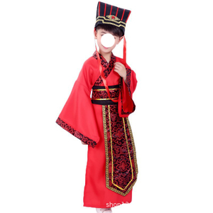 Niño <span class=keywords><strong>Hanfu</strong></span> gran oferta hermoso rojo antiguo <span class=keywords><strong>Hanfu</strong></span> vestido tradicional diseño de moda listo para usar danza de la dinastía Tang China barata <span class=keywords><strong>Hanfu</strong></span> - Product Image 4