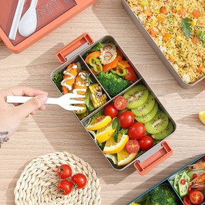 Fiambrera de plástico para cocina, fiambrera escolar con divisor - Product Image 1