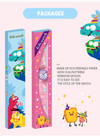 Kinderuhr Maßgefertigte Kinder-Sportuhr mit Quarzwerk und Rundem PVC-Armband Schnallenverschluss Neue Cartoon-Uhr Box Japanische Marke PC-Gehäuse