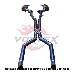 ท่อไอเสียคาร์บอนสี่ส่วนปลายของท่อไอเสีย650i valvetronic ไทเทเนียมสีฟ้าเผาเต็มรูปแบบ F13 F12 F06 BMW - Product Image 5