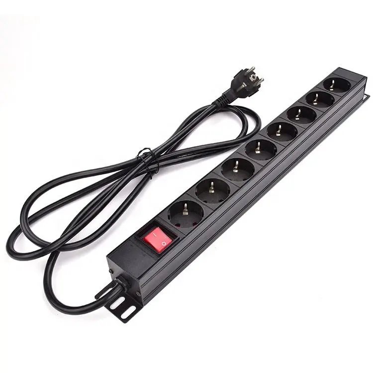 19in 1U 8 Unité PDU Network Cabine EU Aluminium Alloy pdu socket