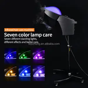 High Quality Wholesale Ultrasonic Micro Mist Hairdressing Hair Steamer For Beauty Salon 7 Color Lights O3 Ozone Hair Spa Machine
