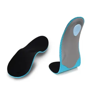 S-King Flat Feet 3cm Arch Support Eva Insoles Latex Shock Plantar Fasciitis Walking Orthopedic Insoles